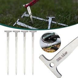 Aço inoxidável Outdoor Tent Pregos com Buraco, estacas à terra, Camping Spikes, Toldo Canopy, 12cm, 4Pcs - Image 5