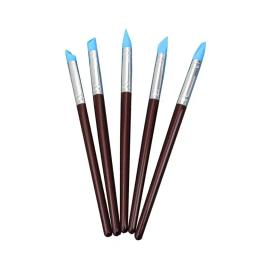 Silicone Clay Sculpting Tool, Ferramenta de Modelagem & Pottery Craft Uso para DIY Artesanato, Escova De Silicone, Escultura Cerâmica DIY, 5Pcs - Image 6