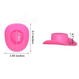 Mini Cowboy Chapéus para Bachelorette Party, Favores do aniversário, Acessórios Boneca do Casamento, Estética Western Boneca Chapéus, Shooter Toppers, 16PCs - Image 2
