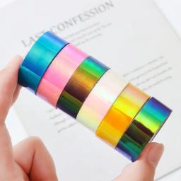 Fita gráfica holográfica do ouro, fita metálica do faísca, água e rasgo resistente, envolvimento do espelho, removível sem o resíduo - Image 1