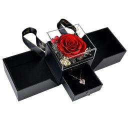 Rosa preservada com caixa de presente, rosa eterna, presente do dia dos namorados para ele, ela, namorada, namorado, dia das mães aniversário - Image 1