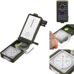 Kit bússola com luz LED, termômetro e higrômetro, ferramenta de sobrevivência ao ar livre, Camping e caminhadas bússola, 10 em 1 - Image 6