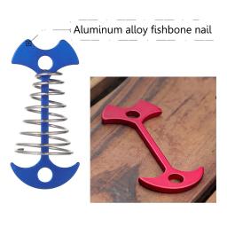 Primavera Fishbone Deck Pegs com Mosquetão, Estacas De Barraca, Âncora De Toldo, Fivela De Corda De Vento, Pregos Fixos, Ganchos De Acampamento, 5 10Pcs - Image 5
