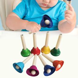 Sinos de mão para crianças e adultos, percussão inóspita, metal diatônico, sinos musicais para crianças, festa, coro, feriado, 8x8 - Image 2
