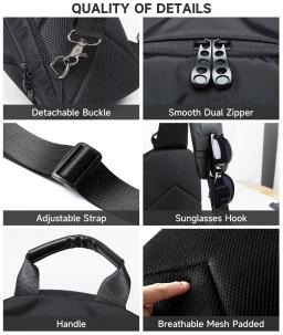 Moyyi simples moda à prova dwaterproof água náilon homem estilingue saco melhor leve crossbody saco de peito feminino esporte viagem um ombro - Image 4