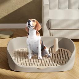 Toalete portátil do treinamento para cães pequenos e gatos, suporte da almofada do filhote de cachorro, bandeja potty interna - Image 1