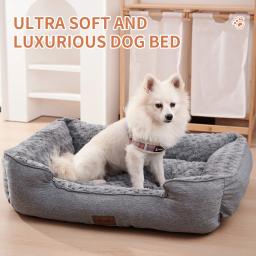 Ortopédica calmante para baixo Dog Bed, Deep Sleeping sofá-cama, espessado preenchido, retângulo, cães grandes, médios e pequenos - Image 3