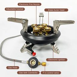 BRS-201A Fogão a gás de acampamento portátil, 16000W, propano de alta pressão, queimador a gás butano, fogão de emergência ao ar livre com ignição piezo - Image 3