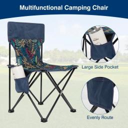 Cadeira de acampamento dobrável portátil, Cadeira esportiva do acampamento, Cadeira de gramado ao ar livre, Piquenique de pesca Praia Caminhadas Mochila Viagem - Image 1
