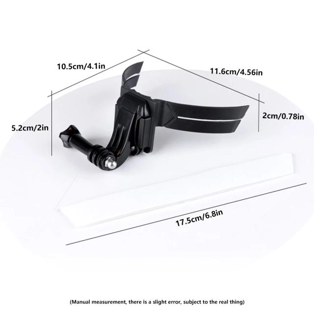 Suporte de Câmera para Capacete de Motocicleta, Montagem em Queixo, Titular Removível para Ciclistas, Compatível com GoPro