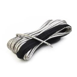 Linha de guincho sintético com bainha para ATV e UTV, cabo, cabo de reboque, alta resistência, cinza, acessórios automotivos, 1PC - Image 1