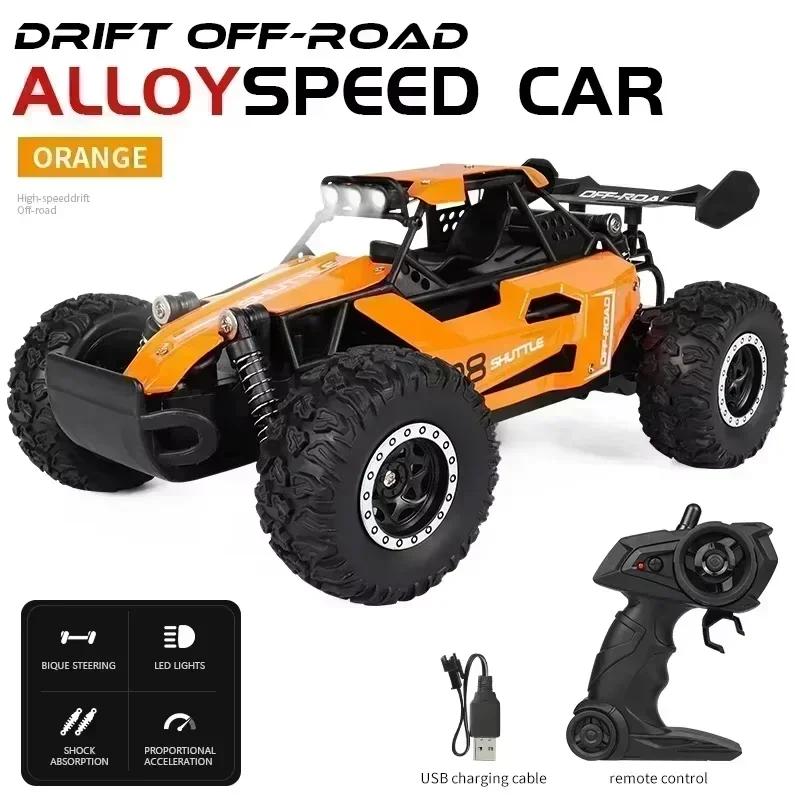 DK087 1:16 2WD Brushless de alta velocidade Off-Road Controle Remoto Carro de corrida de deriva 20 km/h com iluminação LED 2x2 RC Truck Car Model Toy - Image 1
