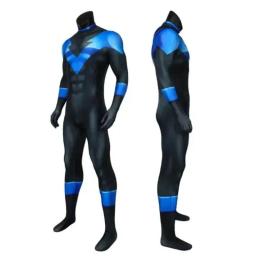 2025 adulto super-herói titãs nightwing macacão cosplay traje halloween masquerade legal bodysuit com máscara de olho-o-a - Image 3