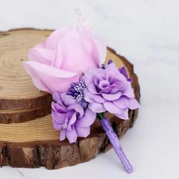 Flores artificiais lapela pin, Boutonniere casamento para convidado, Broche Pin - Image 5