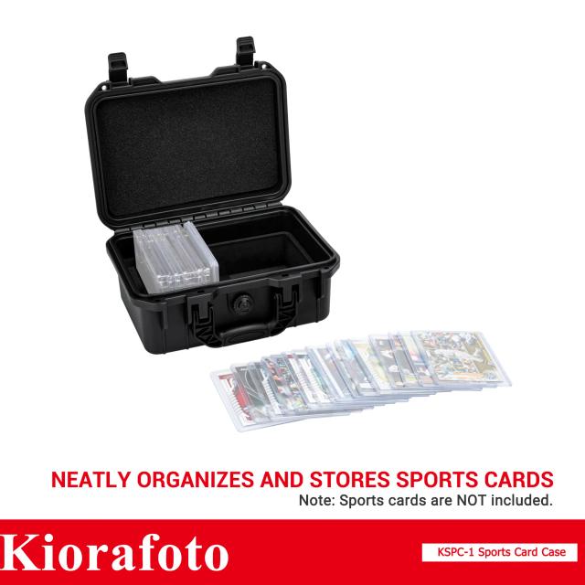 Estojo à Prova d'Água para Cartas de Esporte, Armazena Mais de 100 Cartões 3"x4", Compatível com Toploaders de 35pt e 20 Titulares Magnéticos, Certificação IP67