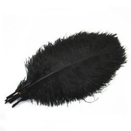 Penas pretas de avestruz para decoração de festas de casamento, penas naturais de avestruz para artesanato, 15-75cm 6-30 - Image 3