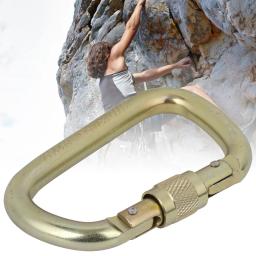 D Shaped Mosquetão para Escalada, Rolamento de Alta Resistência, Aço Master Buckle, Montanhismo, 45KN - Image 6