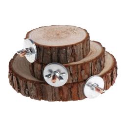 Round Wooden Stand Board para Pet, Bird Cage Poleiro, Poleiros Plataforma, Poleiros para Chinchilla, Squirrel Birds, Resin Toy, Novo, 6 cm, 8 cm, 10cm - Image 1