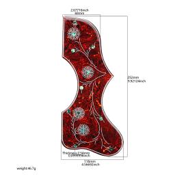 Acústico e Acústico Pickguard Guitar, Abalone Inlay Flower Pickguard, 2.5mm de espessura, guitarra peças e acessórios - Image 6