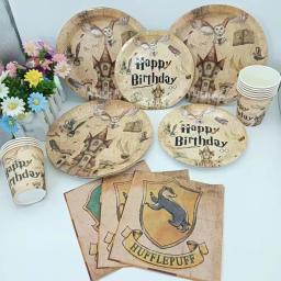 Desenhos animados Magic Academy Tema Festa Suprimentos, Copo De Papel Descartável, Placa, Bandeira, Toalha De Mesa, Feliz Aniversário, Crianças, Decoração - Image 1