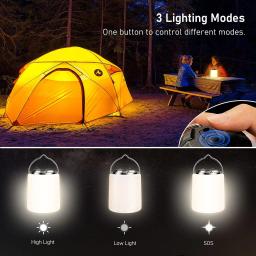 Lanterna De Acampamento Recarregável, Lanterna, Luz De Acampamento, Caminhadas De Emergência, Luz De Tenda Impermeável, Lâmpadas LED portáteis - Image 2