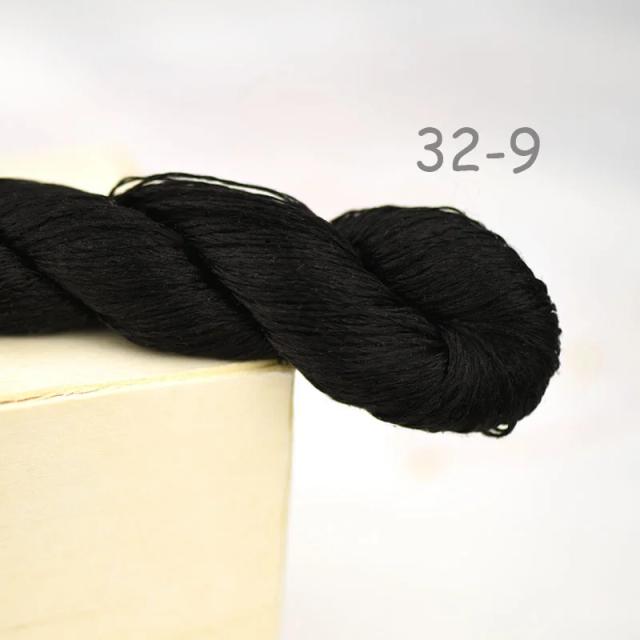 Fios Artesanais de Seda Mulberry Bordados em Diversas Cores: Branco, Creme, Bege, Preto, Cinza, Verde e Marrom