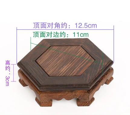 Natural Base de Madeira Sólida para Estátuas, Pedra Bonsai Artesanato, Pedestal De Madeira, Display Stand, Bule, Chá Pet Plate, Vaso Base - Image 1