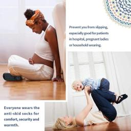 Meias de ioga para mulheres, alças e alças antiderrapantes, meia de algodão com bandagem, ideal para pilates, barra pura, balé, dança, treino descalço - Image 3
