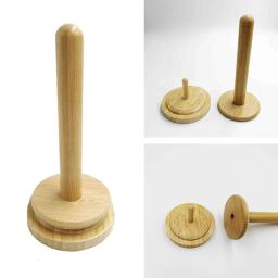 Suporte de lã para fios sem nó, desbobinador, rolamento de esferas de madeira, Stand Yarn, mesmo tricô e crochê - Image 3