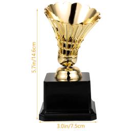 Prêmio troféu decoração artesanato lembranças modelo para campeão medalha de badminton crianças jardim de infância competição celebrações troféus - Image 6