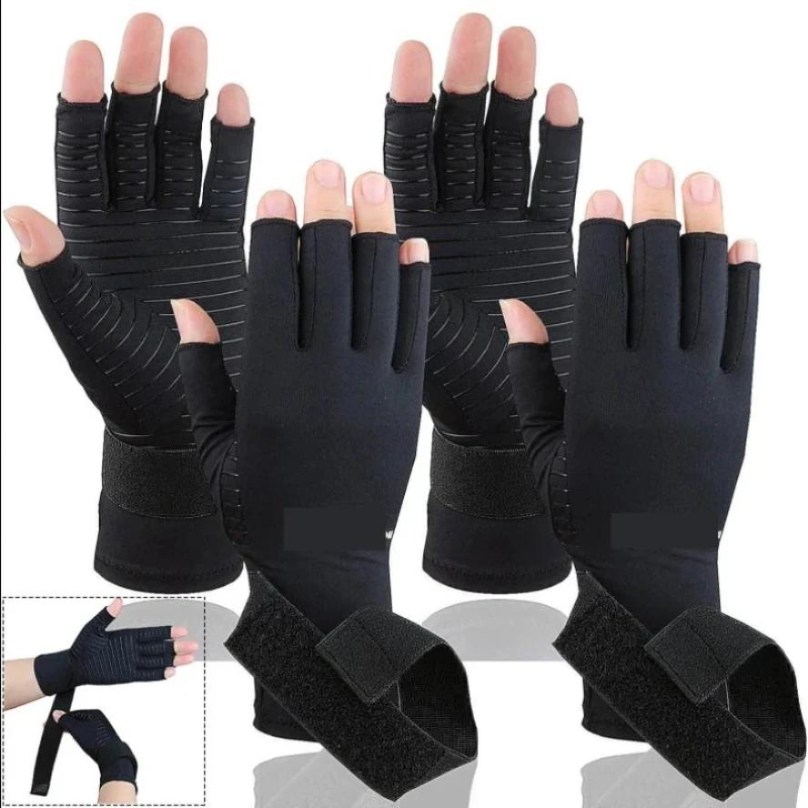 Luvas para artrite, pulso, mão, polegar, suporte, gel de silicone, corretor de pressão, massagem, alívio da dor - Image 1