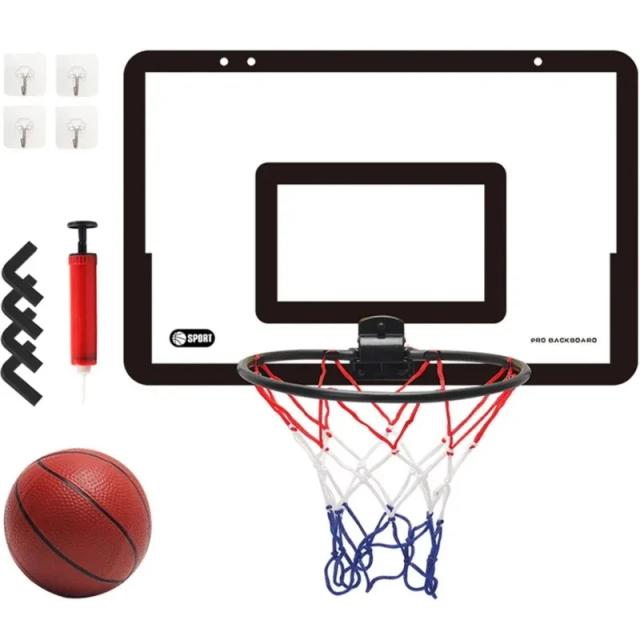 Cesta de Basquete Compacta para Crianças e Adultos - Ideal para Montagem na Parede e Jogos Internos