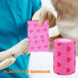 Atadura Elástica Autoadesiva para Animais de Estimação, Cobertura para Pernas, Correia Protetora, Não Tecido, Atadura Coesiva para Cão e Gato - Image 2