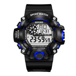 Relógio multifuncional ao ar livre pulseira de borracha esporte relógio digital mostrador luminoso casual moda wirstwatch para homem relogio masculino - Image 6