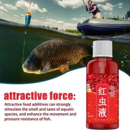 Aditivo para isca de peixe 60ml Líquido concentrado de minhoca vermelha Alta concentração de atrativo para isca de peixe Alimento para pesca de trutas, bacalhau, carpa e robalo - Image 2