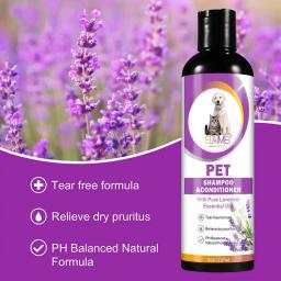 Lasting Fragrância Pet Shampoo, banho do gato do cão, gato Grooming Produtos, remoção do ácaro, limpeza profunda do odor - Image 2