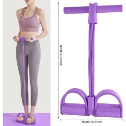 Tensor de faixa de resistência profissional, alças antiderrapantes de 4/6 níveis para treino abdominal, yoga, pilates, academia em casa, equipamentos fitness - Image 5