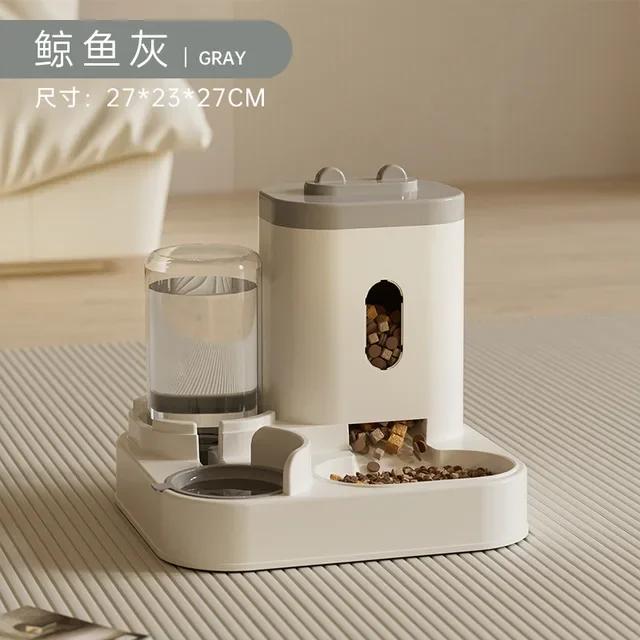 Dispenser Automático de Ração e Água para Cães e Gatos - Tigela de Grande Capacidade e Fonte Higiênica
