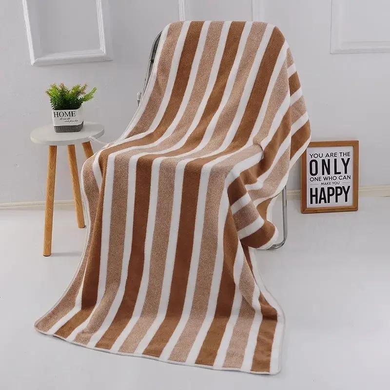 Listrado Padrão Toalha De Banho Set, Toalha De Mão Macia, Secagem Rápida, Toalhas Absorventes Para Banheiro - Image 1
