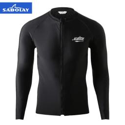 Jaqueta de surf com zíper para homens e mulheres maiô anti-UV, esportes aquáticos ao ar livre, roupa de mergulho, velocidade seca - Image 4