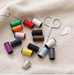 Portátil Mini Costura Box Set, Kit De Costura, Sacos De Armazenamento, Organizador De Diversos, Ferramentas Home, Acessórios De Costura, 14 Agulhas, Viagem - Image 4