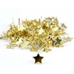 100 pces mini prendedores de ouro prendedor de papel estrela-forma cabeça dividir pinos 0.39x0.51in para diy scrapbooking artesanato de papel - Image 4