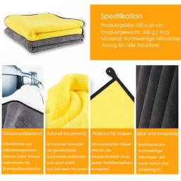 Toalhas de fibra macia de secagem rápida para animais, toalha de banho absorvente de água, toalha de limpeza conveniente, cão e gato, Pet Shop - Image 5