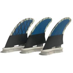 Conjunto de aletas de prancha de fibra de carbono, Tri Fins, RISECE FCS 2 Surf, G3 G5 G7 S M L Tamanho, 3 peças por conjunto - Image 3