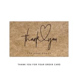 30pcs Natural de Papel Kraft Cartões de Agradecimento para os Pequenos Negócios Valorização Da Empresa Cartão Cartão Obrigado Para O Seu fim - Image 5