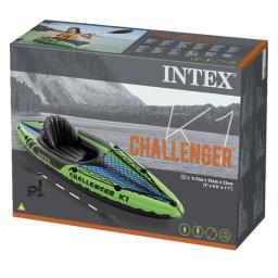 Caiaque inflável pronto para aventura para pesca e esportes aquáticos, jangada de pessoa única com pás, INTEX-68305 - Image 3