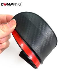 2 pçs espelho retrovisor do carro chuva sobrancelha fibra de carbono viseira sombra capa protetor visão clara para chuva espelho do carro acessórios - Image 4
