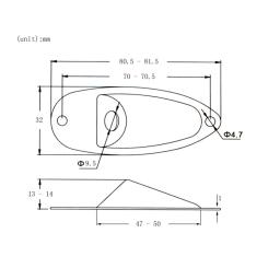 Metal Input Jack Socket Plate com Parafusos, Strat Style, Acessórios para guitarra elétrica, Guitar Pickup, Entrada de saída - Image 4