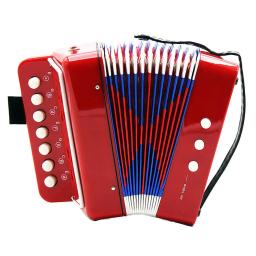 AR-10 acordeão 8 teclas 4 graves instrumentos de teclado profissional acordeão para desempenho/aprendizagem preto/vermelho - Image 5