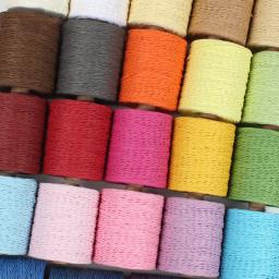 Fio De Palha De Raffia Natural Para Crochet De Malha De Mão, Linhas Coloridas, Fio De Papel Kintting, Chapéu De Cesta DIY, Materiais Artesanais, 280-300m - Image 2